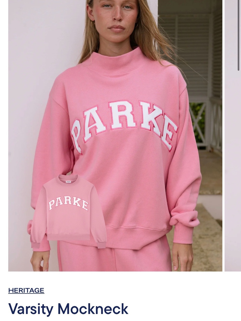Parke SOLD OUT Summerland Heritage Conch - Varsity Mockneck Sweatshirt - L/XL